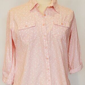 Cathy Pink & White Floral Blouse PXL